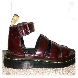 Dr Martens Cherry Vegan Clarissa II Sandals